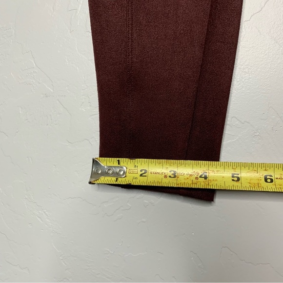 Spanx High Waisted Marron Faux Suede Leggings Size Medium - Picture 7 of 11